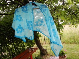 Obrázek výrobku: Letní bavlněný šátek - barva modrá