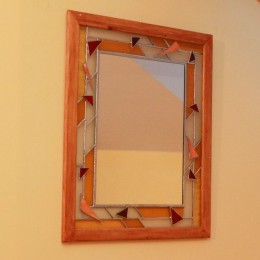 Obrázek výrobku: Vitrážové zrcadlo s efektem dvojité vitráže