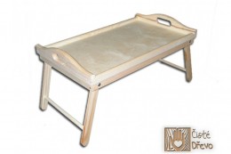 Obrázek výrobku: Dřevěný servírovací stolek do postele 50x30 cm - nelakovaný